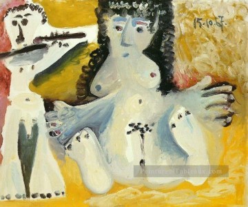 Homme et femme nue 4 1967 Cubisme Peinture à l'huile
